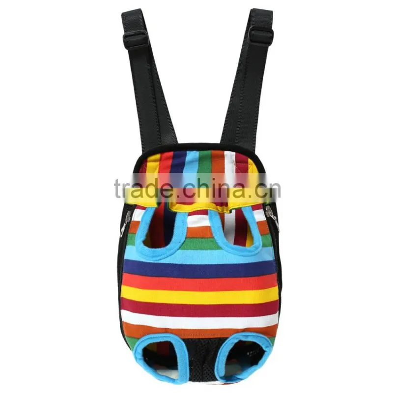 New Carven Pet Front Carrier Bag Dog Cat Striped Travel Bag Backpack AM002229