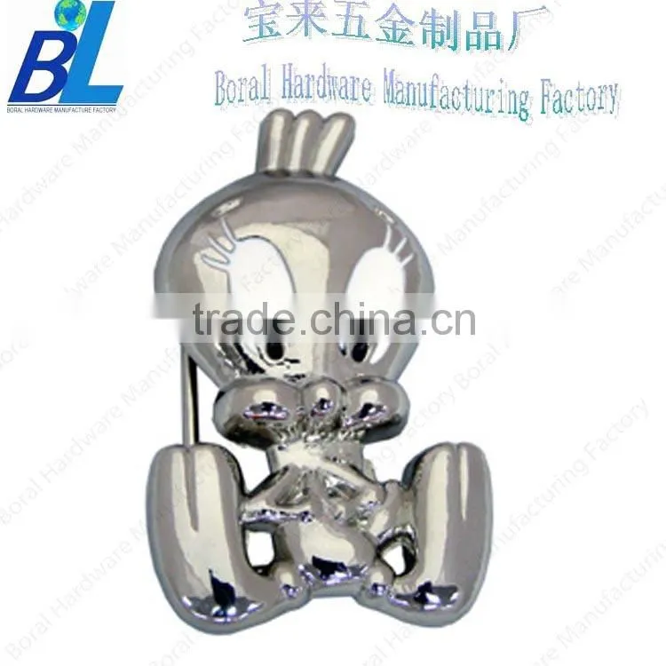 3D die casted metal cartoon cat belt buckles