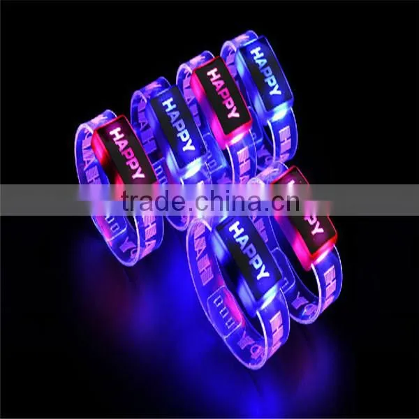 light up wristband custom plastic wristband light