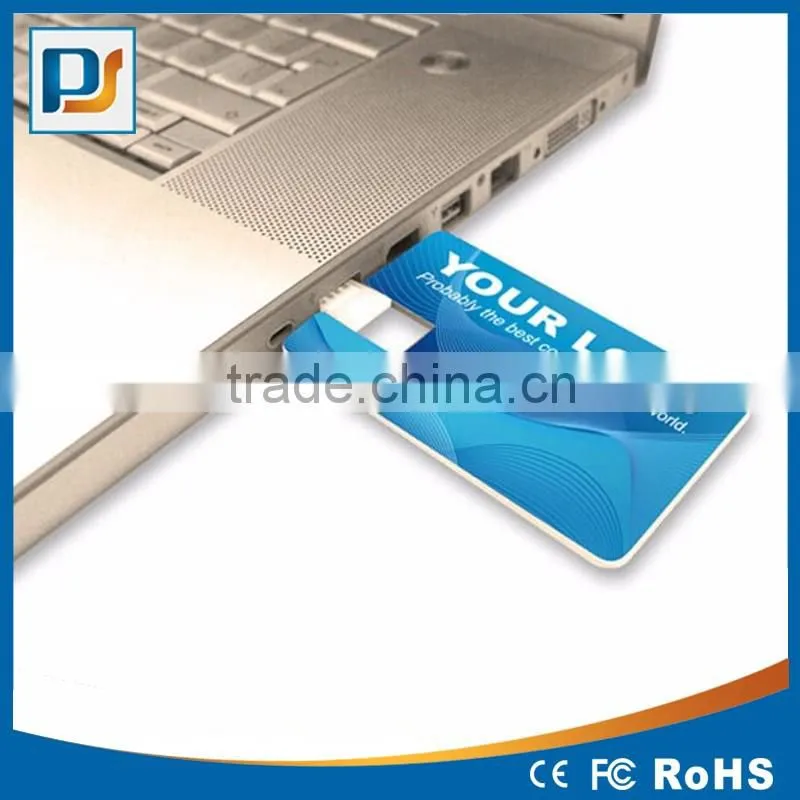 Best promotional super thin credit card usb flash drive with 2 side logo print