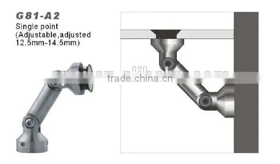 High Quality Stainless Steel Glass To Wall Adjustable Glass Connecting
