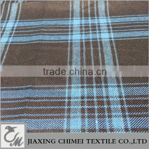 jiaxing yarn dyed grid of cotton denim for denim dangri