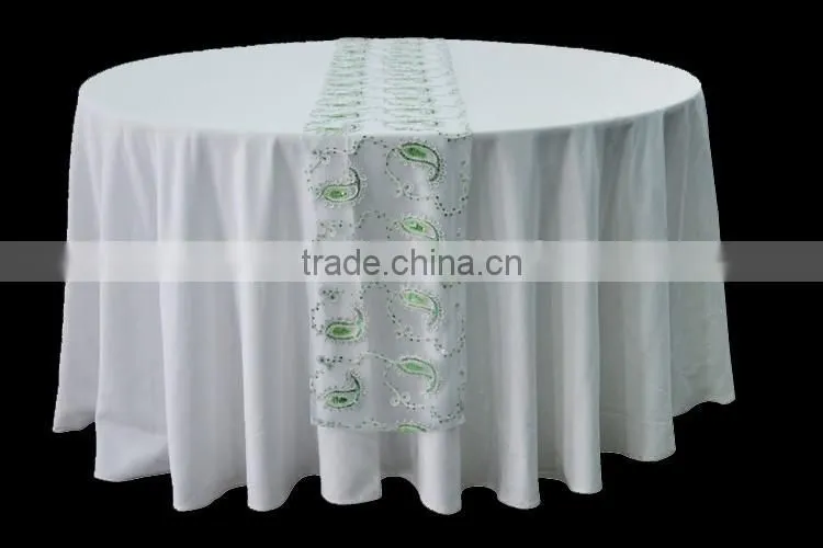 Various color ribbon embroidery table runner cheap table runner