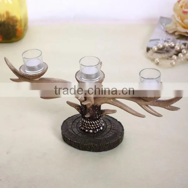 Christmas promotion gift products for resin antique candle holders