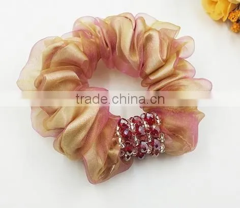 bell crystal scrunchie rope to tie hair style