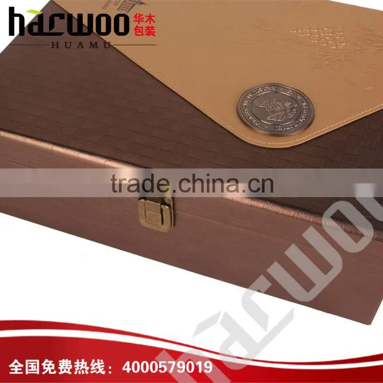 fashion stone sample display box leather stone display box