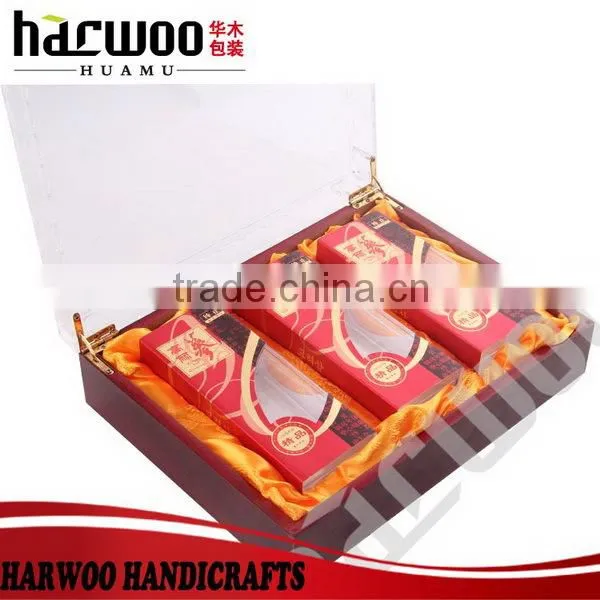 wooden box with transparent acrylic lid