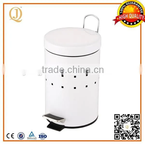 kid's bedroom metal trash bin indoor foot pedal trash bin