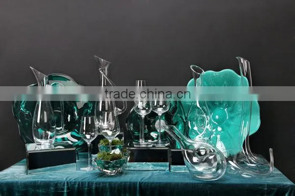 FATION GLASS PLATE SET OF 3 CANDY DISH