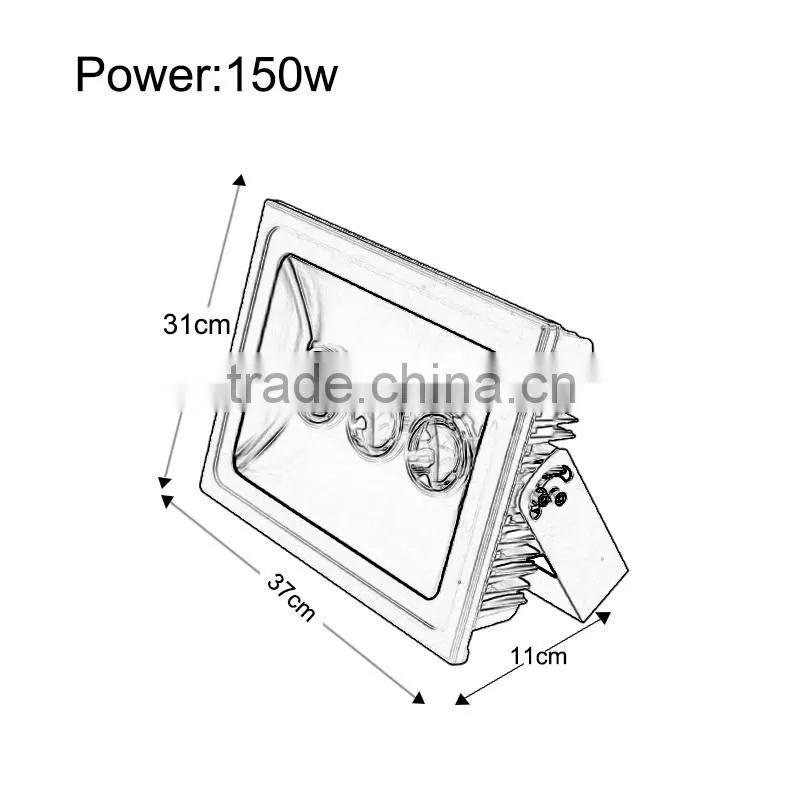 Hot sale IP67 waterproof aluminum led flood light 150w