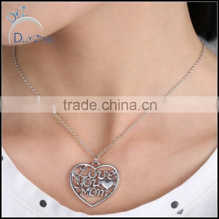 Hot sell cheap heart pendant with mom holiday gift