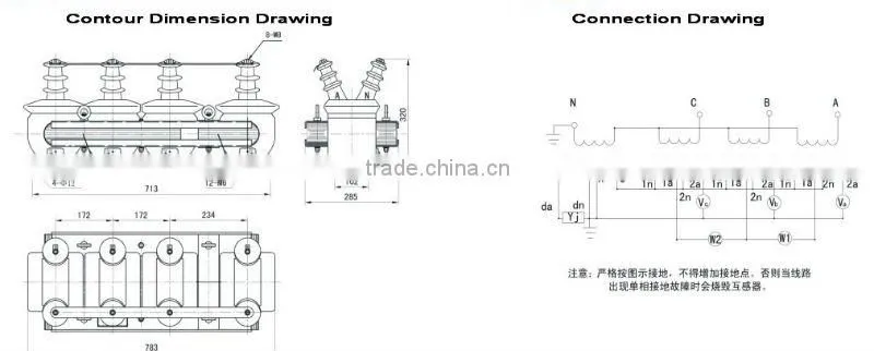 JSZK-6,10 Three Phase Anti Resonance Voltage Transformer