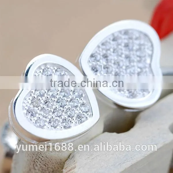 lovely Silver Micro Pave Earrings Wholesale Jewelry