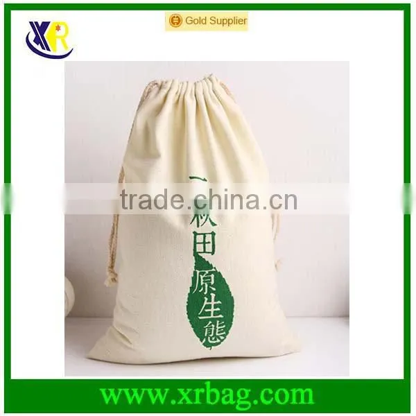 Custom promotional cotton drawstring grocery backpack bags