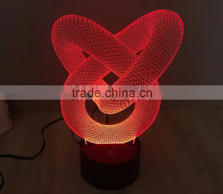 Color Changing 3D Twist Knot LED Night Lamp