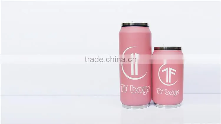 Double Wall Insulated Stainless Steel Thermos Cola Can