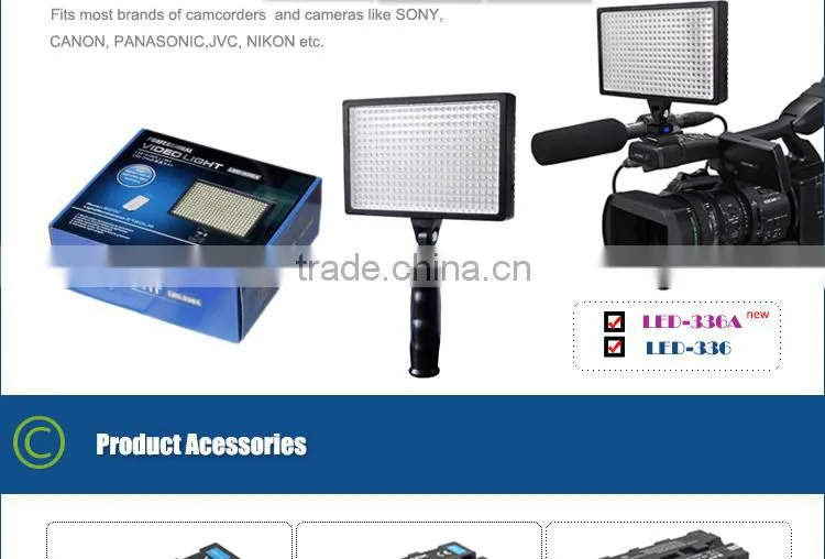 China Supplier LED-336A Video Light With Hot Shoe Connector Design Wholesale