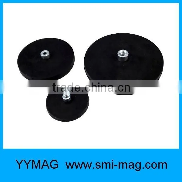 Multi-poles Rubber Covered neodymium POT Magnet For Taxi Signs