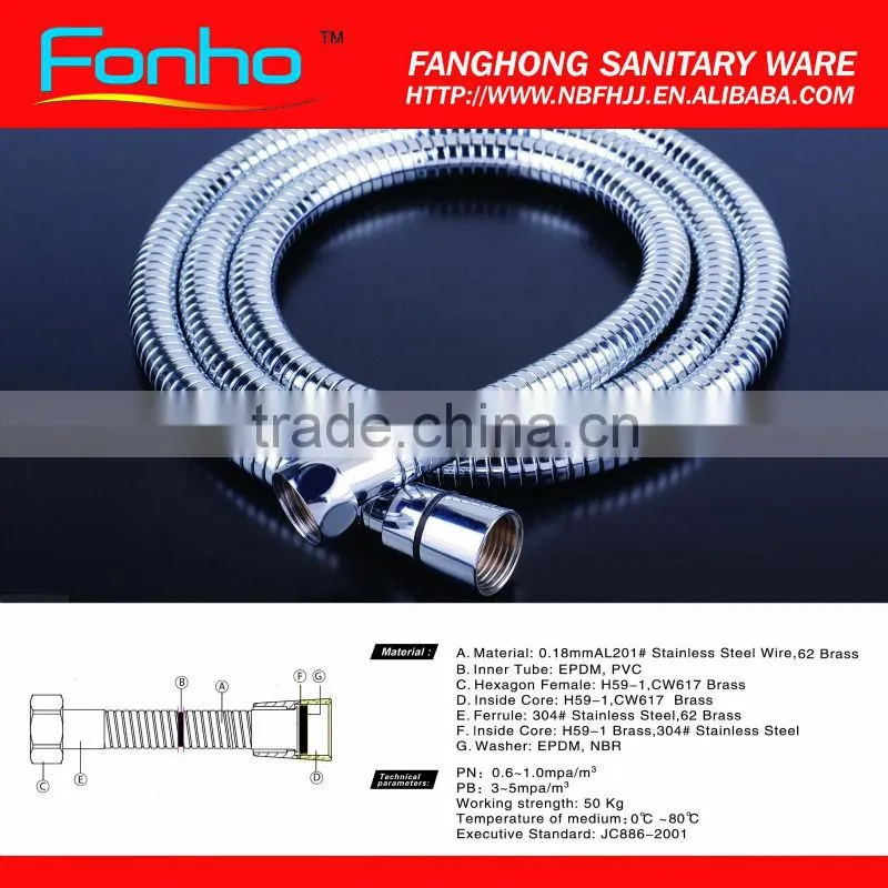 copper nut stainless steel Shower hose