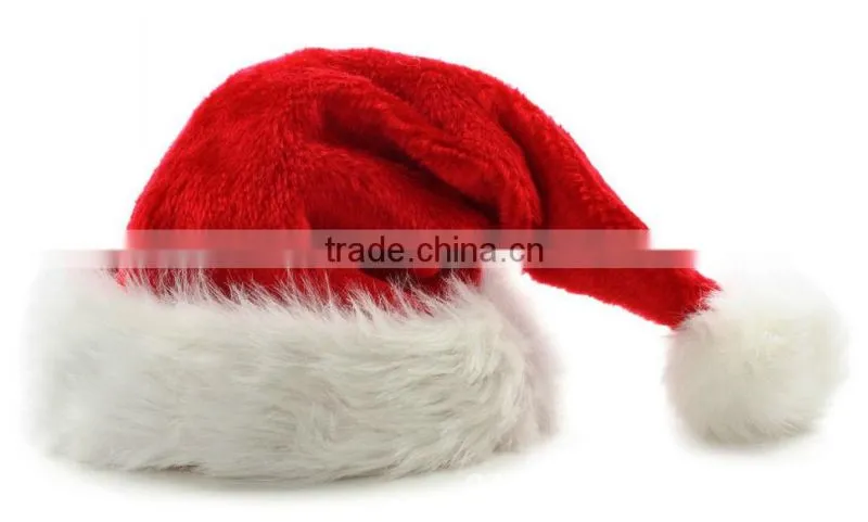 Woollen Plush Santa Hat High Quality Christmas Decorating Christmas Hat
