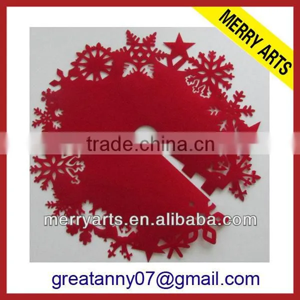 Yiwu market china supplier handmade cheap velvet christmas tree skirts 60