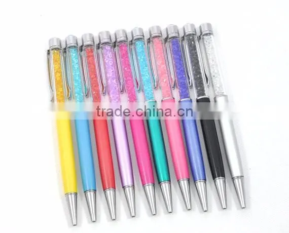 Fashion crystal writing pen with rhinestone
