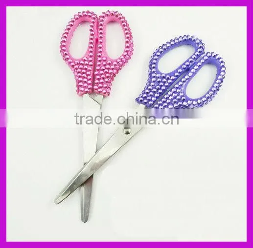 2016 OEM new product bling rhinestone scissors for students China supplier BY 1887