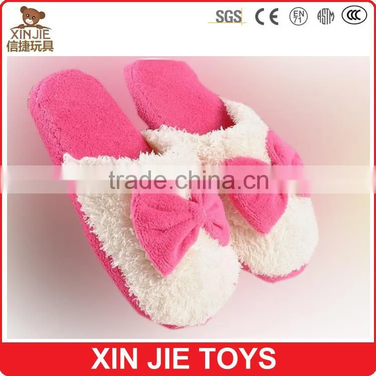 customize plush animal slipper good quality elephant plush slipper wholesale kids winter slipper