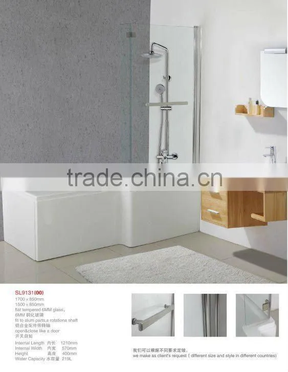 P shape acrylic bathtub,baby bathtub,square acrylic bathtub