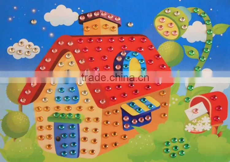 Colorful flower kids DIY product crystal sticker