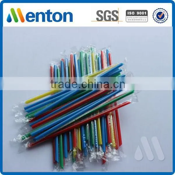 Yiwu Mengte new design colorful plastic thick juice straw wrap film