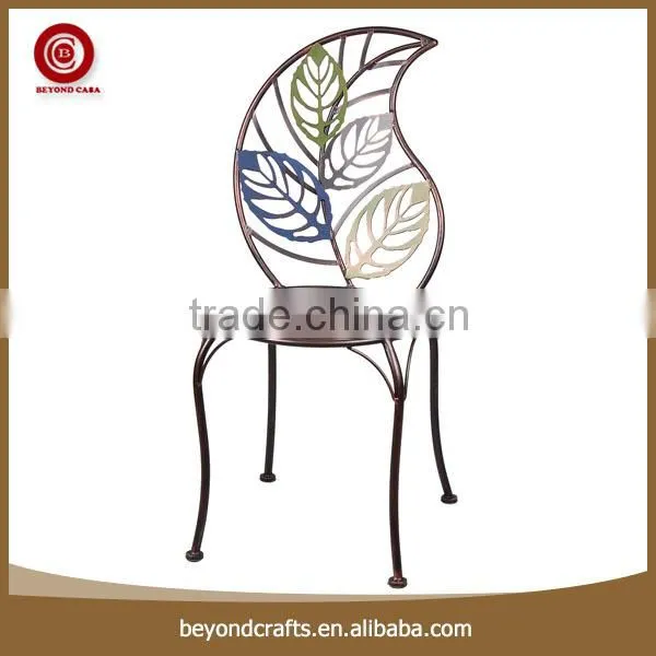 Customized leaf desin iron cast iron outdoor furniture
