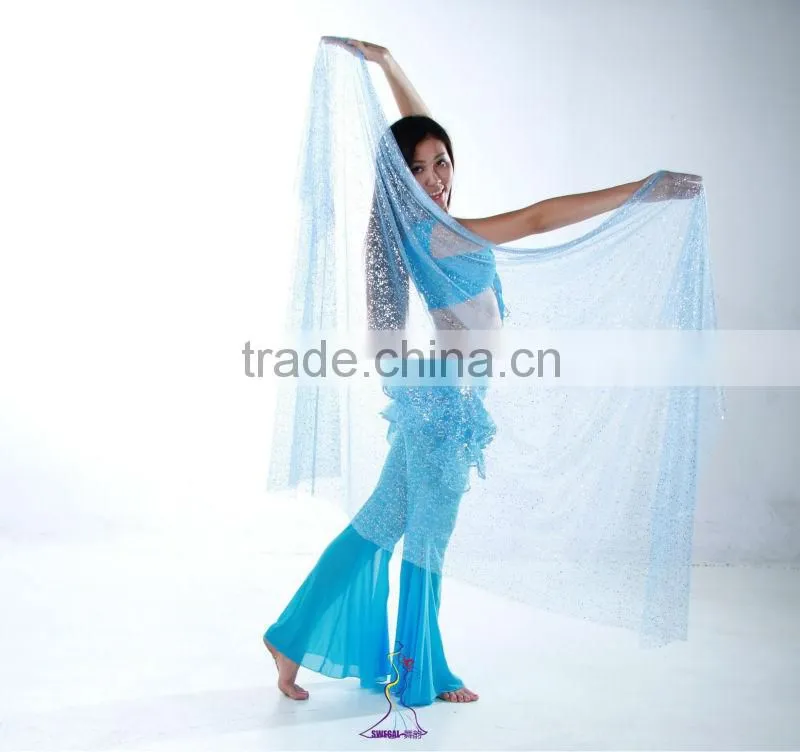 SWEGAL belly dance face veil,belly dance accessories,belly dance silk fan veil SGBDD13016
