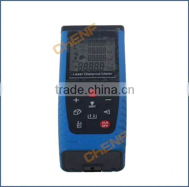 Newest Design Portable Digital LCD Retail package Yellow / Blue 100m(328ft) Laser Range Finder Rangefinder