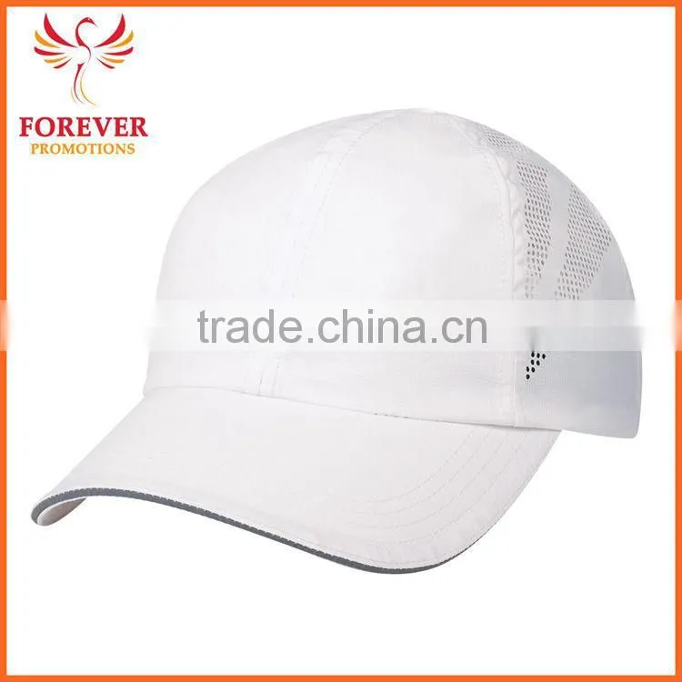 Chinese Supplier Ployester Black Baseball Cap With Reflective Sandwich Visor Hat