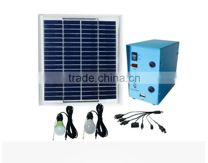 10W 20W 30W mini solar home lighting system / portable DC solar kits for camping