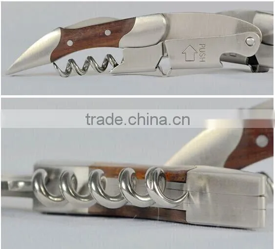 alibaba stock factory high quality stainless steel corkscrew wine opener for gift