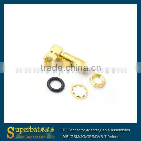 SMA PCB mount connector female bulkhead right angle type wholesale