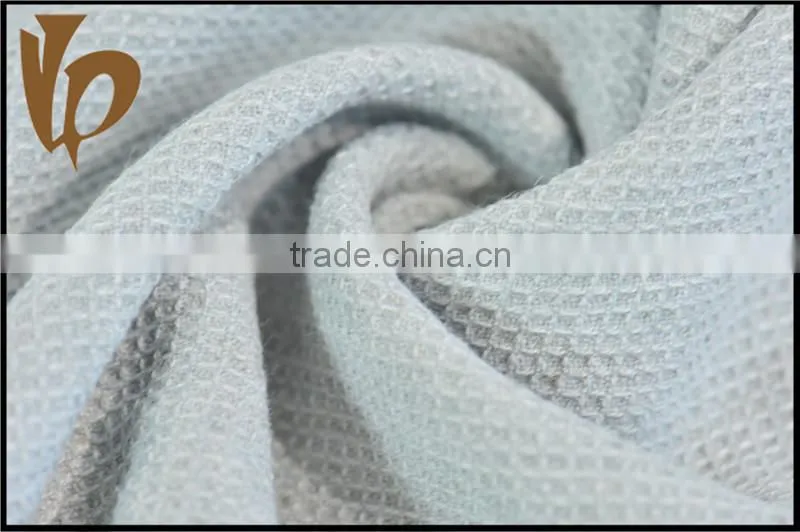 Waffle Natural / Gray Linen Polyester Fabric