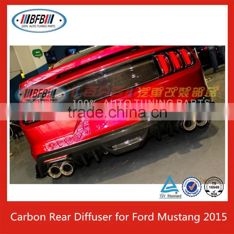 For Ford Mustang 2015 carbon fiber material rear bumper diffuser