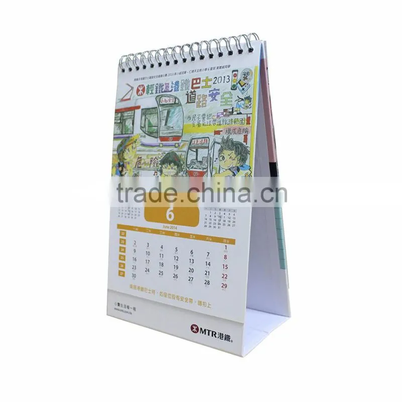 Hot new 4 color advertising tear off calendar