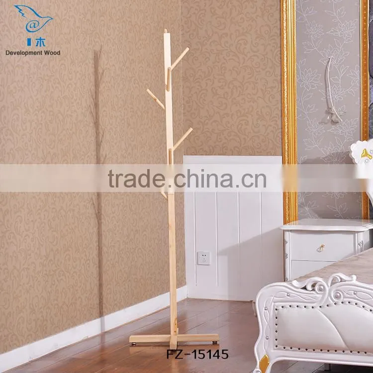 Pine Solid Wood Coat Rack For Living Room Use