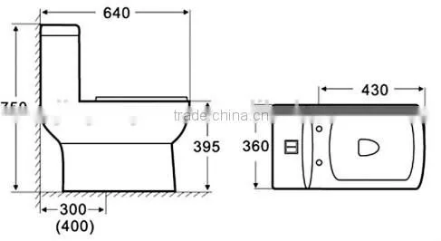 Y047 Siphonic One-piece Closet high effieiency