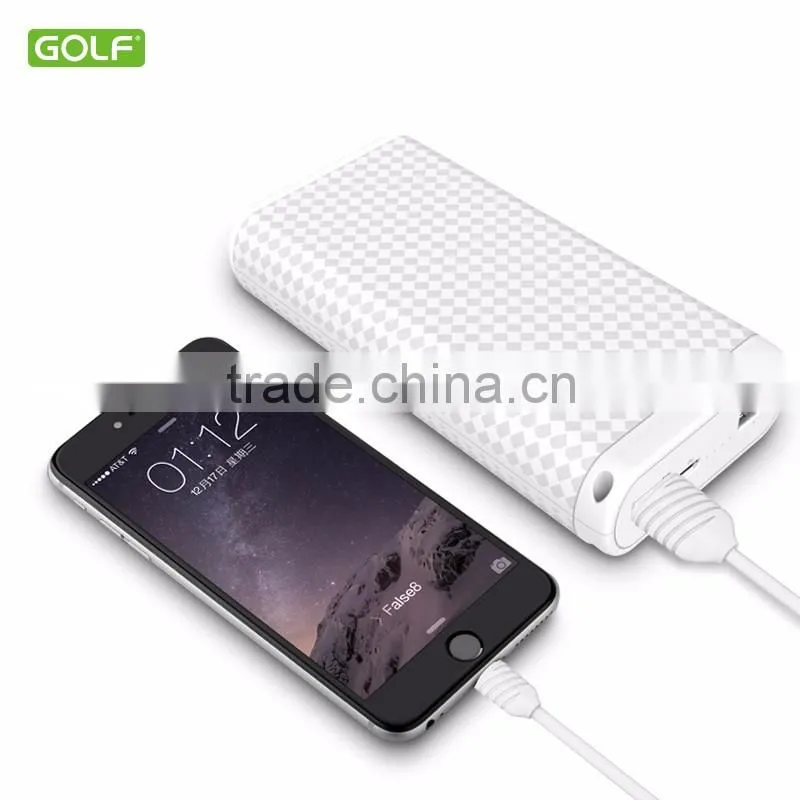 Big LED lamp portable charger power bank 20000mah multi charger for smartphone
