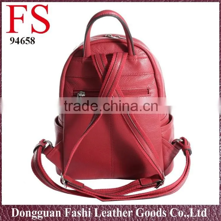 fashionable best selling products 2016 new genuine leather backpack bag