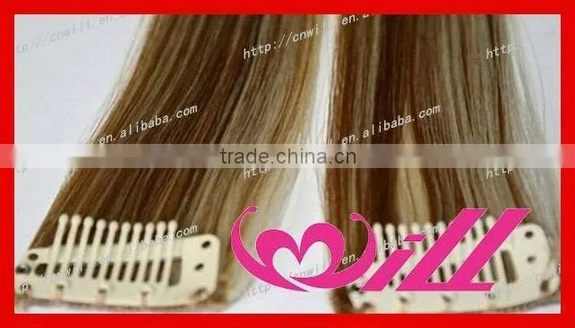 fashion 9 pieces mixed color remy clip in hair extension
