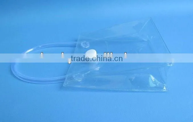 Customized mini plastic travel pocket bag with carrier handle