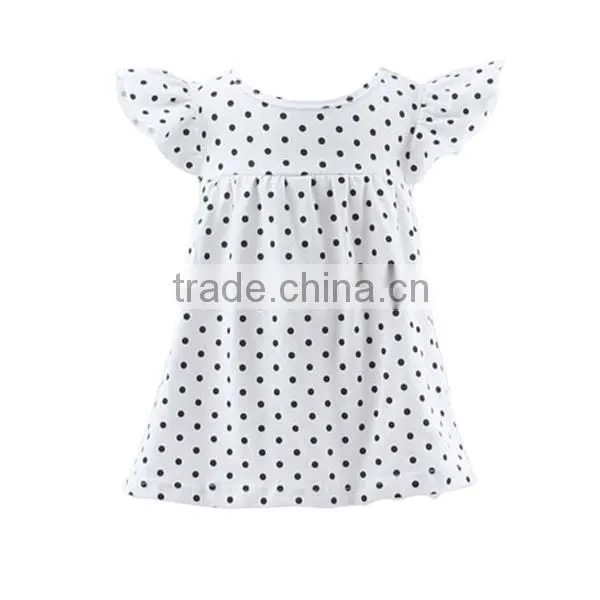 The latest fashions children's boutique clothing polka dots baby girls dress princess dress