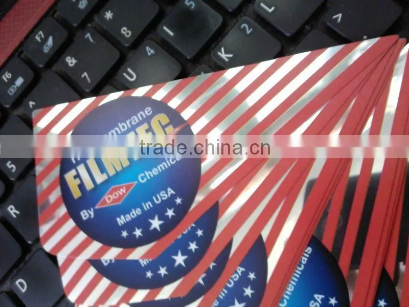 Customized PET silver sticker waterproof and uvproof die cut to any shape