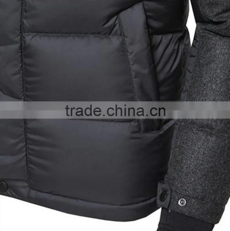2016 fashion cheap men's hoodie down jacket warm down coat